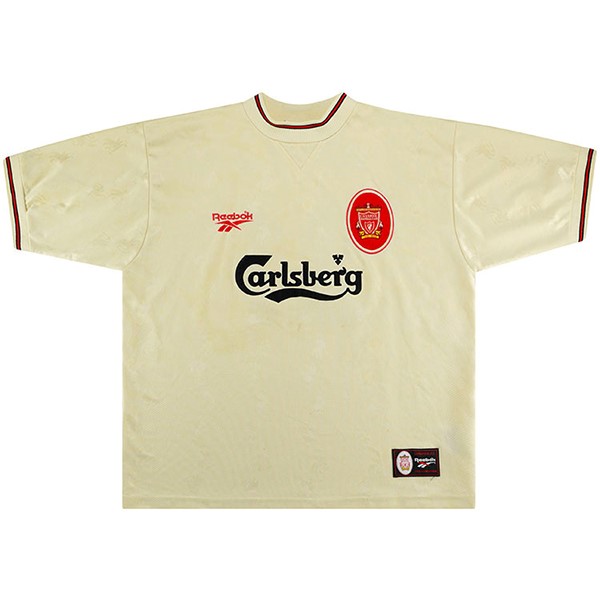 Tailandia Camiseta Liverpool Segunda Equipación Retro 1996 1997 Blanco
